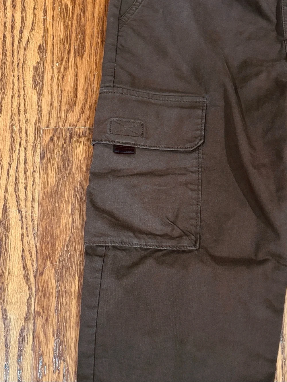 Old Navy, Boys, Tech Taper Dark Brown Cargo Pants with Drawstring Waist, Size XL